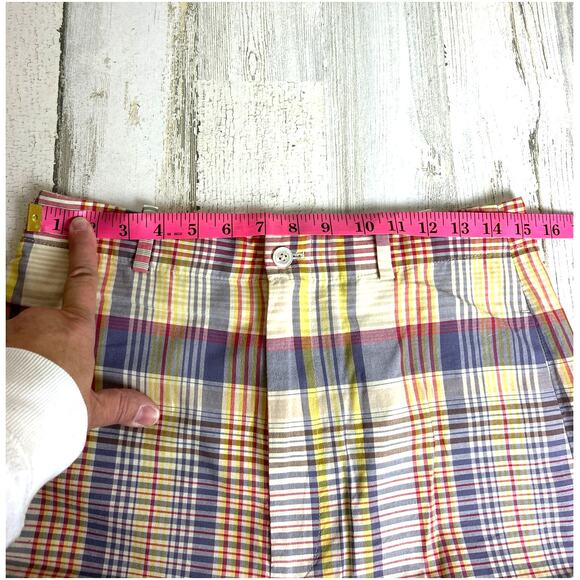 Polo Ralph Lauren Women's 6 multicolor lightweight plaid shorts flat front - Picture 4 of 6